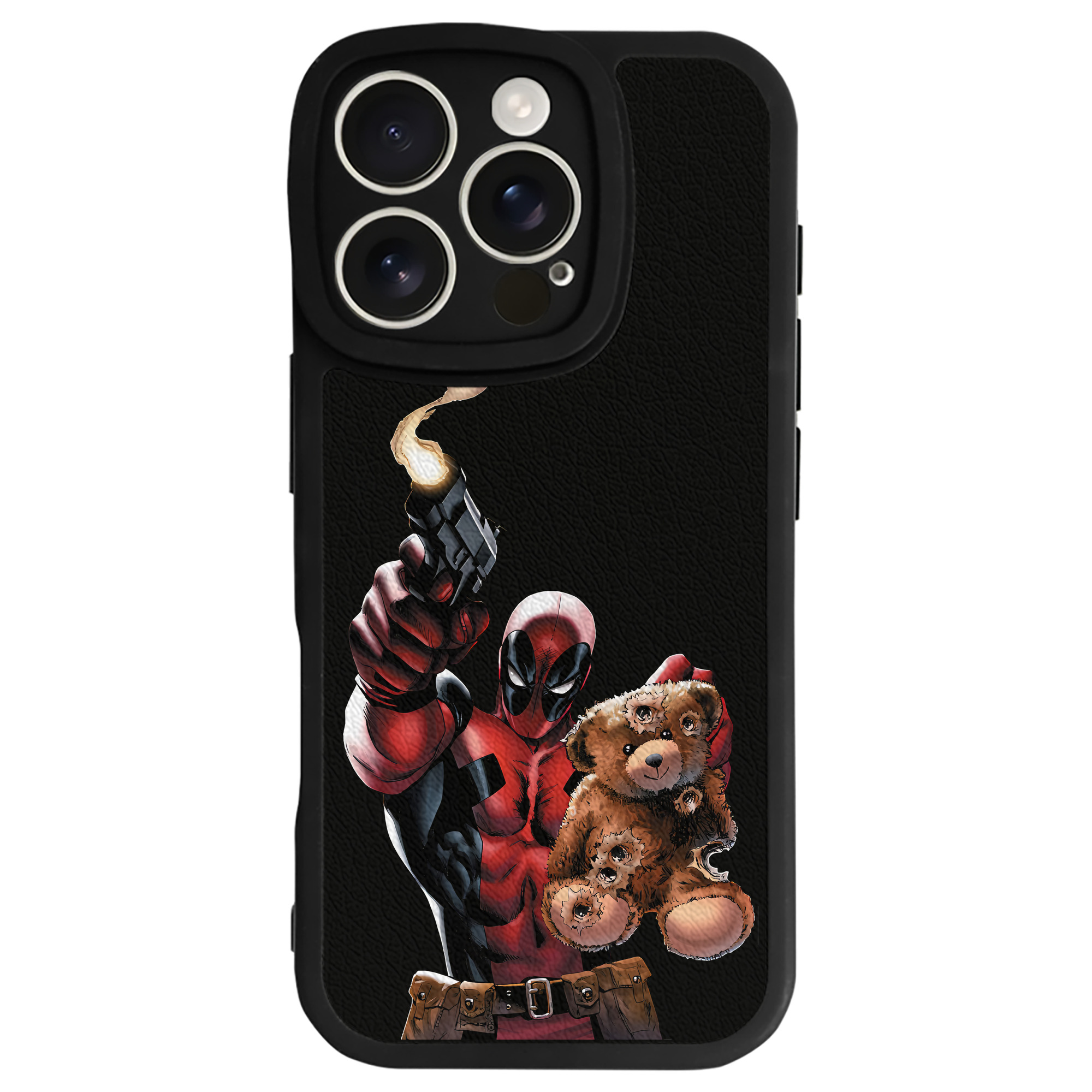 （画像用） Deadpool デッドプール 【iPhone 16シリーズ対応】シリコンスマホケース（レザー調） 材質：シリコン